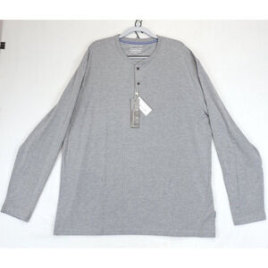 Jachs NY Henley Long Sleeve Shirt Men 3XL Stretch Gray Classic Causal Outdoors